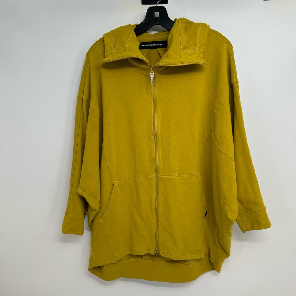 Mercibeaucoup Hooded Track Jacket Size 1 Green Lagenlook